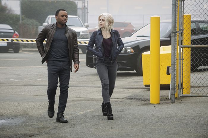 iZombie -- "Dead Rat, Live Rat, Brown Rat, White Rat" -- Image Number: ZMB112A_0002 -- Pictured (L-R): Malcolm Goodwin as Clive Babineaux and Rose McIver as Olivia "Liv" Moore -- Photo: Liane Hentscher/The CW -- é 2015 The CW Network, LLC. All rights reserved.