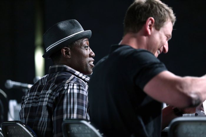 COMIC-CON INTERNATIONAL: SAN DIEGO 2015 -- "The Player" Panel & Red Carpet -- Pictured: (l-r) Wesley Snipes, Philip Winchester, Thursday, July 9, 2015, from San Diego Convention Center, San Diego, Calif. -- (Photo by: Mark Davis/NBC)