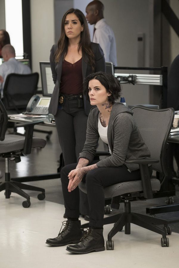 BLINDSPOT -- "Persecute Envoys" Episode 108 -- Pictured: (l-r) Audrey Esparza as Tasha Zapata, Jaimie Alexander as Jane Doe -- (Photo by: Peter Kramer/NBC)