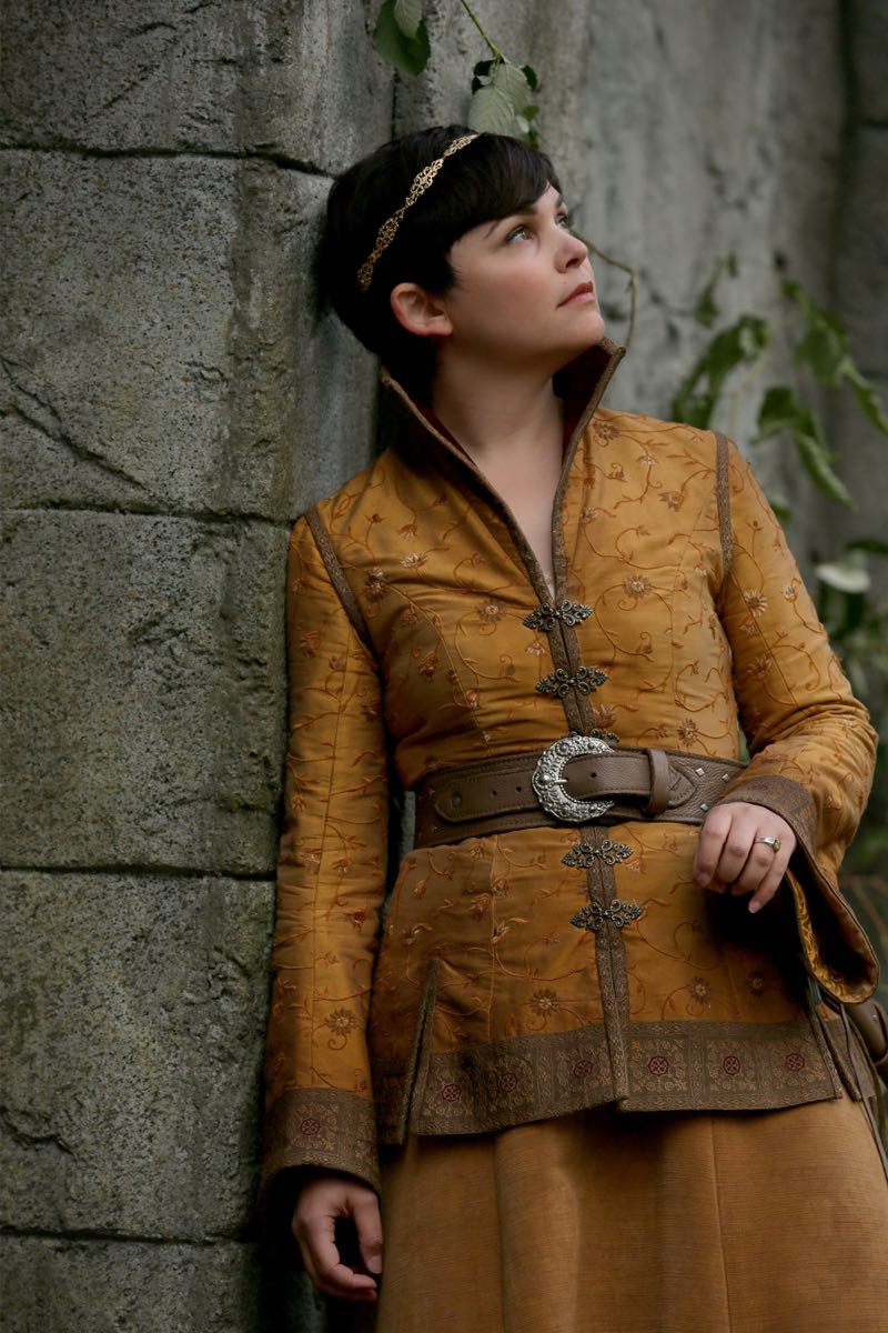 ONCE UPON A TIME - "Nimue" - In Camelot, Merlin spearheads a mission to reunite the dagger with Excalibur so he can use the weapon to save Emma from the darkness threatening her soul. With Zelena in tow, Hook, Mary Margaret, David, Regina and Robin steal into Arthur's castle to take the broken sword from the maniacal king. Meanwhile, Merlin brings Emma along on a journey to confront his ancient nemesis and retrieve the sacred spark he'll need to reforge Excalibur. Both parties are tested, but one suffers a blow that could derail the entire operation. In a flashback to long before the Age of Arthur, young Merlin finds purpose after he is blessed with magic and immortality, but when he falls in love with a young refugee named Nimue, everything changes for Merlin, as their romance starts a chain of events that touches every one of our present day heroes, on "Once Upon a Time," SUNDAY, NOVEMBER 8 (8:00-9:00 p.m., ET) on the ABC Television Network. (ABC/Jack Rowand) GINNIFER GOODWIN