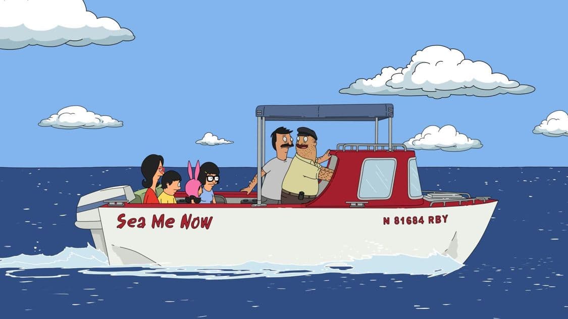 BOB'S BURGERS: Teddy organizes a day trip on his newly refurbished boat in an effort to impress his ex-wife, Denise. Meanwhile, Tina attempts to show that she is responsible enough for a cell phone by taking care of Bob’s prized eraser from the restaurant in the “Sea Me Now” episode of BOB’S BURGERS airing Sunday, Sept. 9 (7:30-8:00 PM ET/PT) on FOX. BOB'S BURGERS ™ and © 2016 TCFFC ALL RIGHTS RESERVED. CR: FOX
