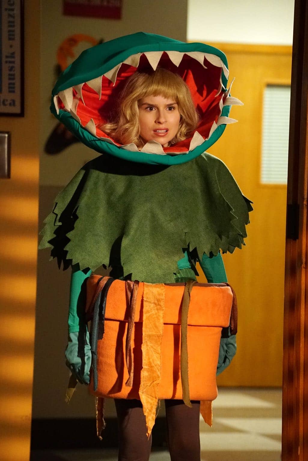 THE GOLDBERGS - "Stefan King" - Adam's love of Stephen King inspires him to try his hand at horror writing. After learning the monster in Adam's story is based off Beverly, she forces Adam to stay in on Halloween and rewrite it, hoping he depicts her as a better mother. Meanwhile, Erica is desperate to find a date to the costume dance and forces Barry go with her, on "The Goldbergs," WEDNESDAY, OCTOBER 26 (8:00-8:30 p.m. EDT), on the ABC Television Network. (ABC/Ron Tom) ALLIE GRANT