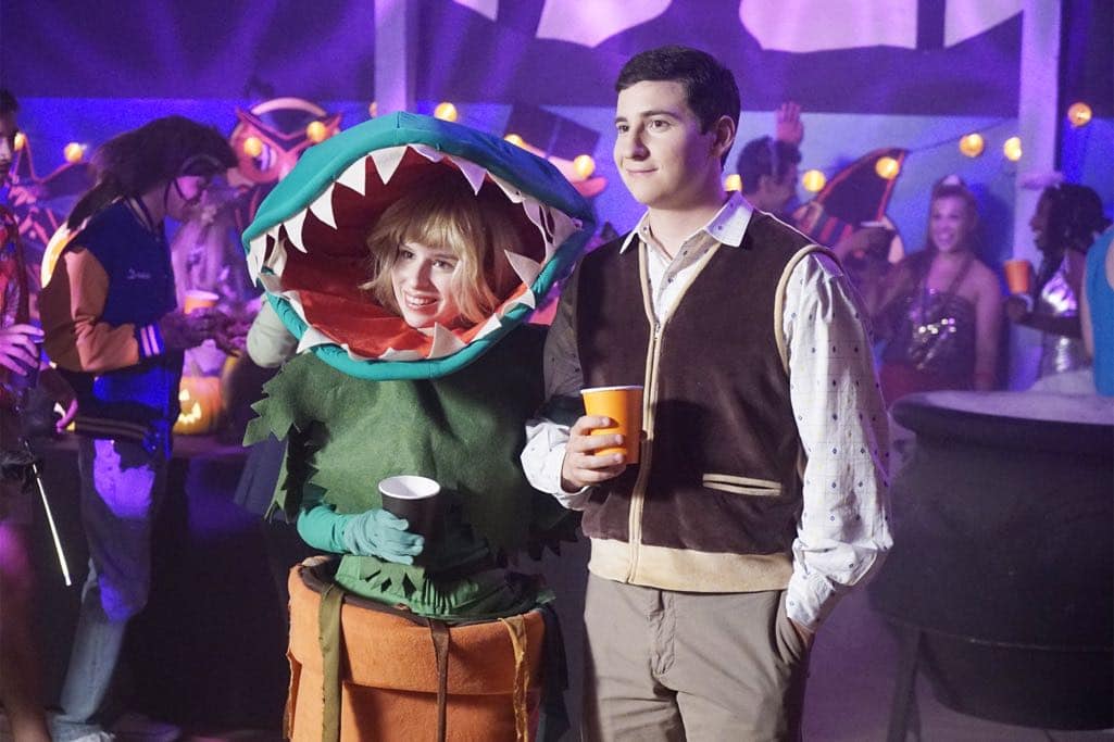 THE GOLDBERGS - "Stefan King" - Adam's love of Stephen King inspires him to try his hand at horror writing. After learning the monster in Adam's story is based off Beverly, she forces Adam to stay in on Halloween and rewrite it, hoping he depicts her as a better mother. Meanwhile, Erica is desperate to find a date to the costume dance and forces Barry go with her, on "The Goldbergs," WEDNESDAY, OCTOBER 26 (8:00-8:30 p.m. EDT), on the ABC Television Network. (ABC/Kelsey McNeal) ALLIE GRANT, SAM LERNER