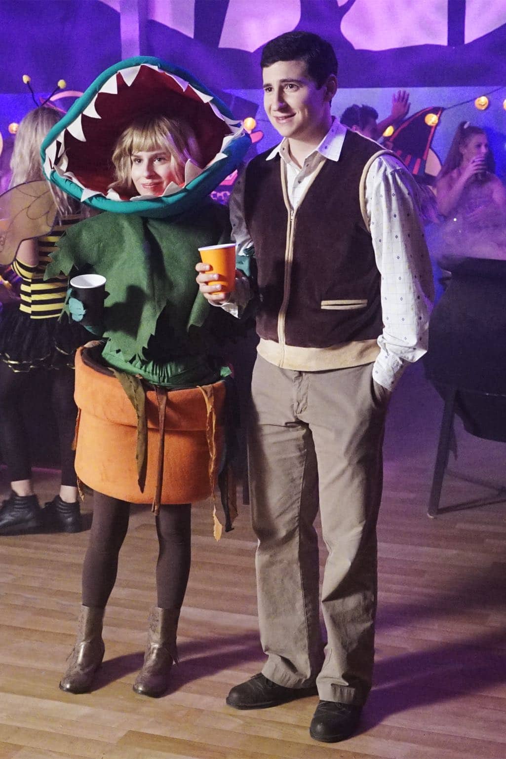 THE GOLDBERGS - "Stefan King" - Adam's love of Stephen King inspires him to try his hand at horror writing. After learning the monster in Adam's story is based off Beverly, she forces Adam to stay in on Halloween and rewrite it, hoping he depicts her as a better mother. Meanwhile, Erica is desperate to find a date to the costume dance and forces Barry go with her, on "The Goldbergs," WEDNESDAY, OCTOBER 26 (8:00-8:30 p.m. EDT), on the ABC Television Network. (ABC/Kelsey McNeal) ALLIE GRANT, SAM LERNER