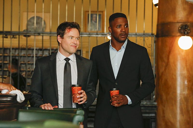 "Philly" -- When a missing MI6 Officer is linked to a murdered petty officer, Gibbs sends Quinn and Bishop to Philadelphia to work with MI6 Officer Clayton Reeves (Duane Henry). Also, Quinn painfully recounts the NCIS case that made her leave field work, on NCIS, Tuesday, Oct. 18 (8:00-9:00 PM, ET/PT), on the CBS Television Network. Pictured: Duane Henry (right) Photo: Robert Voets/CBS é2016 CBS Broadcasting, Inc. All Rights Reserved