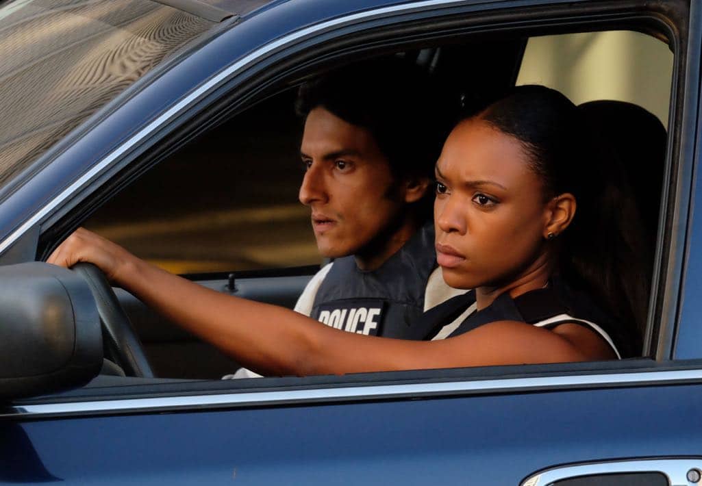 LETHAL WEAPON: Pictured L-R: Guest star Richard Cabral and Michelle Mitchenor in the "Spilt Milk" episode of LETHAL WEAPON airing Wednesday, Oct. 19 (8:00-9:00 PM ET/PT) on FOX. ©2016 Fox Broadcasting Co. CR: Darren Michaels/FOX