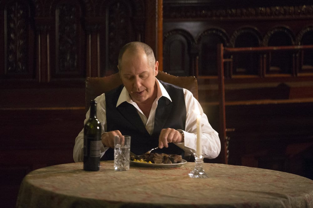 THE BLACKLIST -- "The Lindquist Concern #105" Episode 405 -- Pictured: James Spader as Raymond "Red" Reddington -- (Photo by: Eric Liebowitz/NBC)