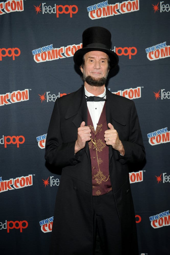 NEW YORK COMIC CON 2016 -- "Timeless" Press Room -- Pictured: Michael Krebs as Abraham Lincoln on Sunday, October 9, 2016 from the Javits Center in New York, NY -- (Photo by: Brad Barket/NBC)