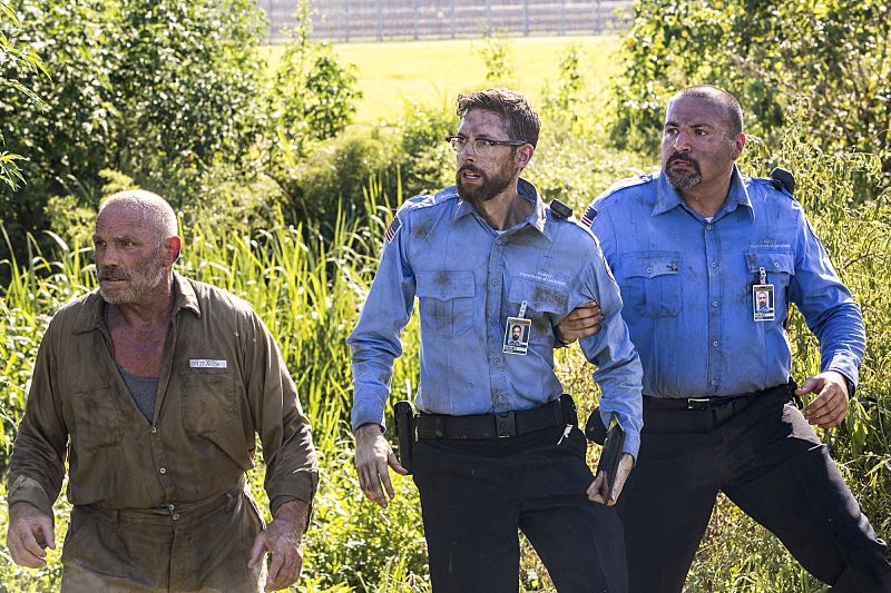 "Escape Plan" -- The NCIS team must rescue one of their own after Sebastian is kidnapped while at a restaurant with his mother, Sylvia Lund, and forced to use his gaming skills in a prison break, on NCIS: New Orleans, Tuesday, Oct. 18 (10:00-11:00, ET/PT), on the CBS Television Network. Pictured L-R: Patrick Kilpatrick as Gordan Bogdan, Rob Kerkovich as Sebastian Lund, and Nick Gracer as Alex Novak Photo: Skip Bolen/CBS é2016 CBS Broadcasting, Inc. All Rights Reserved
