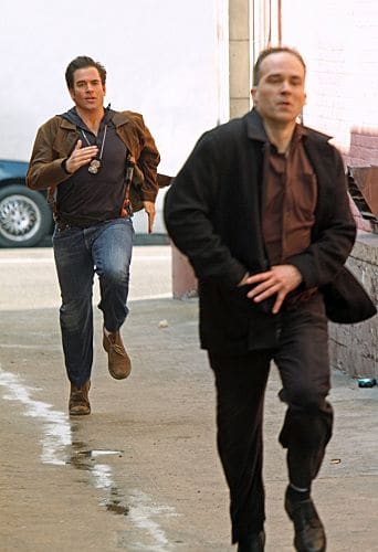 "Baltimore" - After Tony's (Michael Weatherly, left) ex-partner, Danny Price, appears to be the Port-to-Port Killer's latest victim, he revisits his days as a detective in Baltimore, including his first encounter with Gibbs, on NCIS, Tuesday, May 3 (8:00-9:00 PM, ET/PT) on the CBS Television Network. Photo: Monty Brinton/CBS ©2011 CBS Broadcasting Inc. All Rights Reserved
