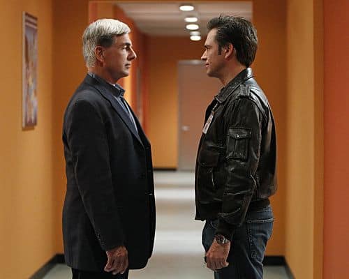 "Baltimore" - After Tony's (Michael Weatherly, right) ex-partner, Danny Price, appears to be the Port-to-Port Killer's latest victim, he revisits his days as a detective in Baltimore, including his first encounter with Gibbs (Mark Harmon, left), on NCIS, Tuesday, May 3 (8:00-9:00 PM, ET/PT) on the CBS Television Network. Scott Grimes ("ER") guest stars as Detective Danny Price, Tony's former partner. Photo: Monty Brinton/CBS ©2011 CBS Broadcasting Inc. All Rights Reserved