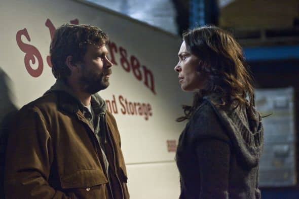 Belko Royce (Brendan Sexton III) and Mitch Larsen (Michelle Forbes) - The Killing - Season 1, Episode 12 - Photo by James Dittiger - KILL_032211_0288.jpg