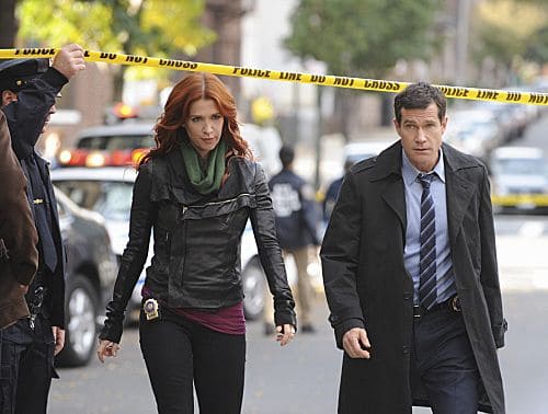 "Lost Things" -- Carrie (Poppy Montgomery) and Al (Dylan Walsh) investigate the death of a public defender, only to discover that the killer has a larger plan which may lead to a second murder, on UNFORGETTABLE, Tuesday, Nov 8 (10:00 – 11:00 PM ET/PT) on the CBS Television Network Photo: Heather Wines/CBS ©2011 CBS Broadcasting, Inc. All Rights Reserved #Unforgettable
