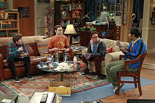 "The Isolation Permutation" -- Amy is crushed when Bernadette and Penny go shopping for wedding dresses without her, on THE BIG BANG THEORY, Thursday, Nov. 3 (8:00 - 8:31 PM, ET/PT) on the CBS Television Network. Pictured left to right: Simon Helberg, Jim Parsons, Johnny Galecki and Kunal Nayyar Photo: Monty Brinton/CBS ©2011 CBS Broadcasting Inc. All Rights Reserved