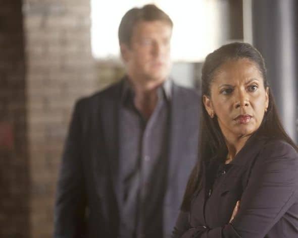 CASTLE - "Kill Shot" -- A sniper on a killing spree is terrorizing New York City. With the clock ticking down to the next murder and nothing to go on except a killer with no apparent motive but to instill terror, this could prove the team's toughest case yet. The hunt is made even more complicated when Beckett begins to experience increasingly strong moments of PTSD - moments she tries hard to hide from Castle and the detectives -- on "Castle," MONDAY, NOVEMBER 21 (10:01-11:00 p.m., ET), on the ABC Television Network. (ABC/RANDY HOLMES) NATHAN FILLION, PENNY JOHNSON JERALD