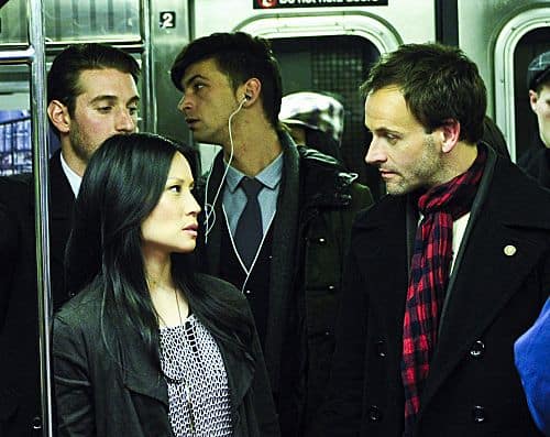 Jonny Lee Miller as detective Sherlock Holmes and Lucy Liu