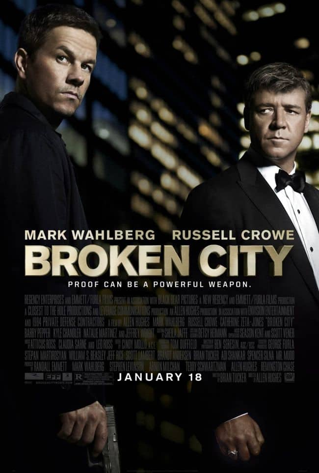 Broken City Movie Poster Mark Wahlberg Russell Crowe