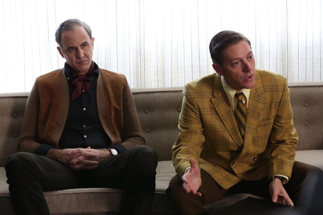 Frank Gleason (Craig Anton) and Ted Chaough (Kevin Rahm) - Mad Men_Season 6, Episode 6_"For Immediate Release" - Photo Credit: Michael Yarish/AMC Frank Gleason (Craig Anton) and Ted Chaough (Kevin Rahm) - Mad Men_Season 6, Episode 6_"For Immediate Release" - Photo Credit: Michael Yarish/AMC