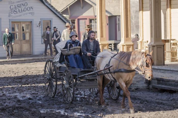 Hell on Wheels Season 4, Episode 3 Mackenzie Porter as Naomi and Anson Mount as Cullen Bohannan