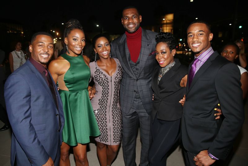 RonReaco Lee, Erica Ash, Teyonah Parris, LeBron James, Tichina Arnold, Jessie T. Usher Survivor's Remorse Starz RonReaco Lee, Erica Ash, Teyonah Parris, LeBron James, Tichina Arnold, Jessie T. Usher Survivor's Remorse Starz