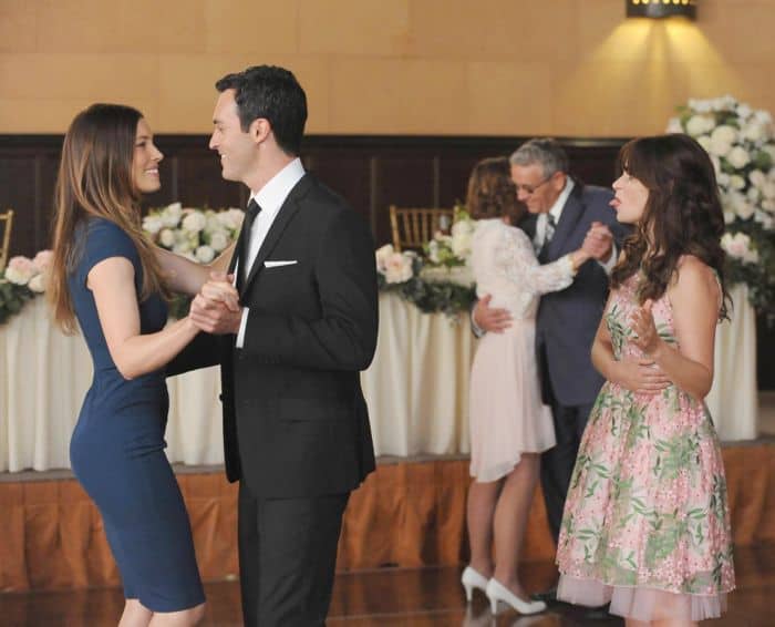 New Girl Zooey Deschanel, Jessica Biel, Reid Scott