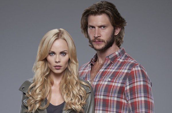 BITTEN -- Season:2 -- Pictured: (l-r) Laura Vandervoort as Elena Michaels, Greyston Holt as Clay Danvers -- (Photo by: Steve Wilkie/She-Wolf Season 2 Productions Inc.)