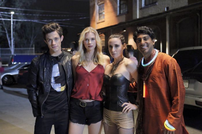 STITCHERS - "Friends in Low Places" - Kirsten crosses paths with Detective Fisher again when they end up working on the same overdose death of a young woman in an all-new episode of “Stitchers,” airing Tuesday, June 9, 2015 at 9:00PM ET/PT on ABC Family. (ABC Family/Tony Rivetti) KYLE HARRIS, EMMA ISHTA, ALLISON SCAGLIOTTI, RITESH RAJAN