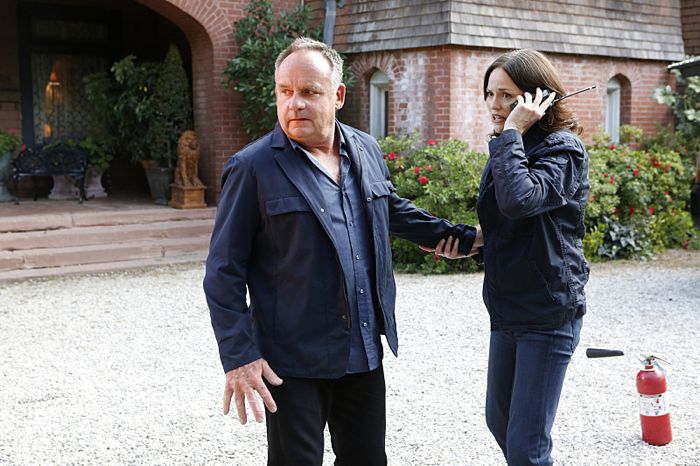 "Immortality Parts I and II" -- Grissom and Willows return to help the CSI team solve a catastrophic case that paralyzes all of Las Vegas, on the special two-hour series finale of CSI: CRIME SCENE INVESTIGATION, Sunday, Sept. 27 (9:00-11:00 PM, ET/PT), on the CBS Television Network. Past and current series stars scheduled to appear include William Petersen, Marg Helgenberger, Ted Danson, Jorja Fox, Eric Szmanda, Robert David Hall, Paul Guilfoyle, Wallace Langham, David Berman, Elisabeth Harnois and Jon Wellner. Also, Melinda Clarke returns as Lady Heather. Pictured: Paul Guilfoyle and Jorja Fox Photo: Sonja Flemming/CBS é2015 CBS Broadcasting, Inc. All Rights Reserved
