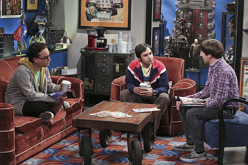 "The Separation Oscillation" -- Leonard confronts the woman he kissed on the North Sea in an attempt to set Penny's mind at ease, on THE BIG BANG THEORY, Monday, Sept. 28 (8:00-8:31 PM, ET/PT), on the CBS Television Network. pictured left to right: Johnny Galecki, Kunal Nayyar and Simon Helberg Photo: Michael Yarish/Warner Bros. Entertainment Inc. é 2015 WBEI. All rights reserved.