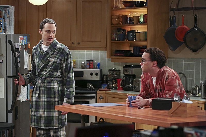 "The Separation Oscillation" -- Leonard (Johnny Galecki, right) confronts the woman he kissed on the North Sea in an attempt to set Penny's mind at ease. Also, Sheldon (Jim Parsons, left) films a special episode of "Fun with Flags" after his breakup with Amy, on THE BIG BANG THEORY, Monday, Sept. 28 (8:00-8:31 PM, ET/PT), on the CBS Television Network. Photo: Michael Yarish/Warner Bros. Entertainment Inc. é 2015 WBEI. All rights reserved.