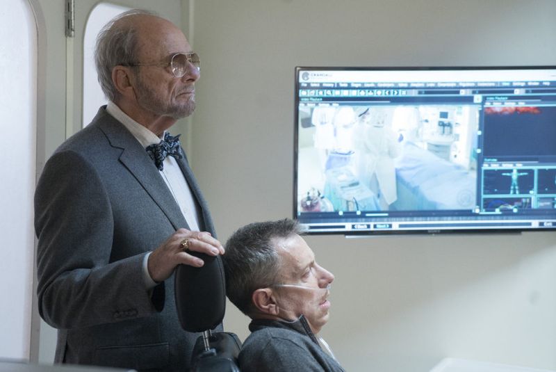 THE BLACKLIST -- "Sir Crispin Crandall" Episode 306 -- Pictured: (l-r) Harris Yulin as Crispin Crandall, Arnie Kucera Dr. Kucera -- (Photo by: Peter Kramer/NBC)