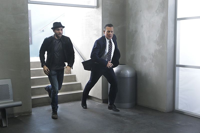 "Crazy Train" -- Team Scorpion must stop a sabotaged runaway subway train with Paige and Ralph on board. Also, in his attempt to impress Happy, Toby has his first boxing match, on SCORPION, Monday, Nov. 2 (9:00-9:59 PM, ET/PT) on the CBS Television Network. Pictured: Eddie Kaye Thomas as Toby Curtis, Robert Patrick as Agent Cabe Gallo. Photo: Sonja Flemming/CBS é2015 CBS Broadcasting, Inc. All Rights Reserved