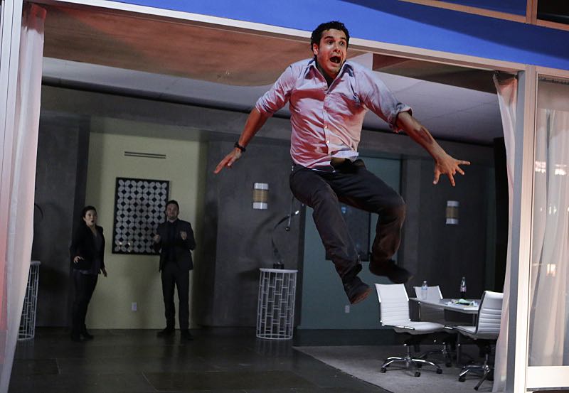 "Tech, Drugs, and Rock 'n Roll" -- Walter's attempt to 'normalize' goes horribly wrong when a nefarious virus is loaded onto his computer, turning Team Scorpion's new 'smart' building project into a burning death trap with people locked inside, on a special 90 minute episode of SCORPION, Monday October 26 (9:30-11:00 PM, ET/PT) on the CBS Television Network. Pictured: Elyes Gabel as Walter O'Brien. Photo: Sonja Flemming/CBS é2015 CBS Broadcasting, Inc. All Rights Reserved