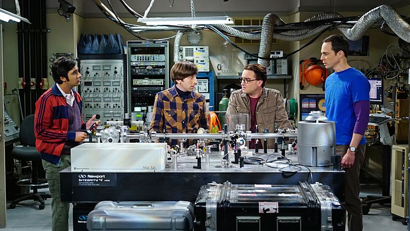 "The Helium Insufficiency" -- In the midst of a nation-wide helium shortage, Sheldon and Leonard take desperate measures to get the supplies they need, on THE BIG BANG THEORY, Monday, Oct. 26 (8:00-8:30 PM, ET/PT), on the CBS Television Network. Pictured left to right: Kunal Nayyar, Simon Helberg, Johnny Galecki and Jim Parsons Photo: Monty Brinton/CBS é2015 CBS Broadcasting, Inc. All Rights Reserved