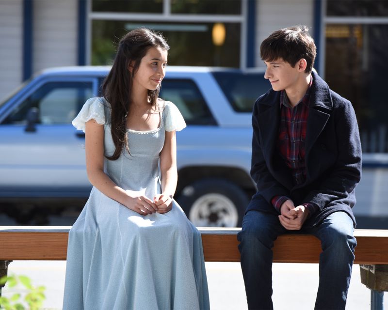 ONCE UPON A TIME - "Dreamcatcher" - In Camelot, as Mary Margaret and David attempt to retrieve the Dark One dagger, Emma uses a dreamcatcher to look into the past to see how Merlin was transformed into a tree. Together, Emma and Regina figure out the critical ingredient they must acquire to free Merlin, but it's a race against Arthur, who does not want Merlin released. Meanwhile, with encouragement from his moms, Henry musters up the courage to ask Violet on a date. Back in Storybrooke, the heroes break into Emma's house hoping to locate Gold, but what they find will give them a glimpse of Emma's end game. Far from prying eyes, Merida sets about the mission Emma has tasked her with and begins molding Gold into the hero they need to draw Excalibur, on "Once Upon a Time," SUNDAY, OCTOBER 25 (8:00-9:00 p.m., ET) on the ABC Television Network. (ABC/Dean Buscher) OLIVIA STEELE FALCONER, JARED GILMORE