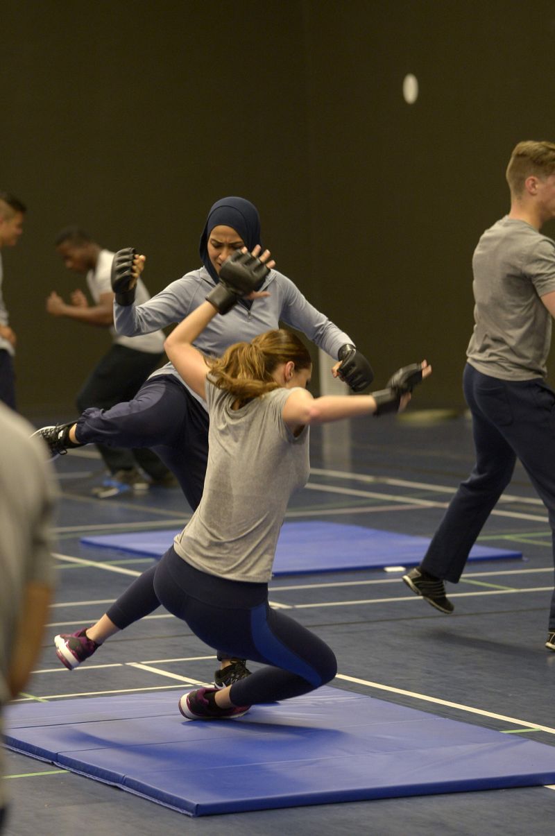 QUANTICO - "Cover" - At Quantico, Alex finally receives information about her father and his FBI past, but in the future it's her mother, Sita, who plays a key role when Liam convinces her to participate in a press conference on national television begging Alex to turn herself in. Also at "Quantico," the NATS learn the art of profiling and focus on their classmates' strengths and weaknesses, ultimately challenging their confidence and comradery, on "Quantico" SUNDAY, OCTOBER 11 (10:00--11:00 p.m., ET) on the ABC Television Network. (ABC/Phillipe Bosse) YASMINE AL MASSRI, ANABELLE ACOSTA