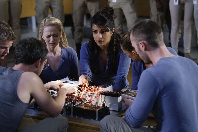 QUANTICO - "Go" - It's midterm exam time at Quantico where the NATS are given an explosive assignment which results in some people going home for good. In the future, Alex continues to try and clear her name, finding Nimah and Raina who provide more questions than answers leaving Alex and the world to wonder, "who can you really trust?" on "Quantico" SUNDAY, NOVEMBER 8 (10:01-11:00 ET) on the ABC Television Network. (ABC/Jonathan Wenk) GRAHAM ROGERS, TATE ELLINGTON, JOHANNA BRADDY, PRIYANKA CHOPRA, ANABELLE ACOSTA, JAKE MCLAUGHLIN