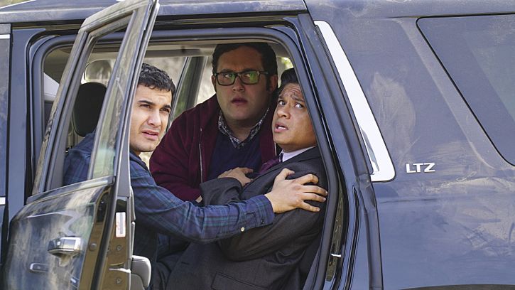 "Adaptation" -- While Team Scorpion works to stop an influx of drugs being smuggled into the country via drones, Walter gives Happy and Toby an ultimatum on their new relationship, on SCORPION, Monday, Feb. 22 (9:00-9:59 PM, ET/PT) on the CBS Television Network. Pictured: Elyes Gabel as Walter O'Brien, Ari Stidham as Sylvester Dodd, Jorge-Luis Pallo as DEA Agent Sanchez. Photo: Monty Brinton/CBS é2016 CBS Broadcasting, Inc. All Rights Reserved