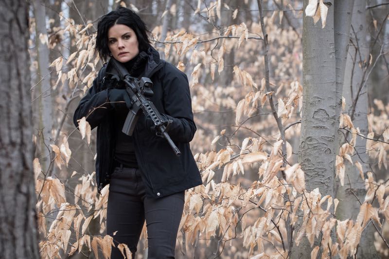 BLINDSPOT -- "Mans Telepathic Loyal Lookouts" Episode 117 -- Pictured: Jaimie Alexander as Jane Doe -- (Photo by: Jeff Neumann/NBC)