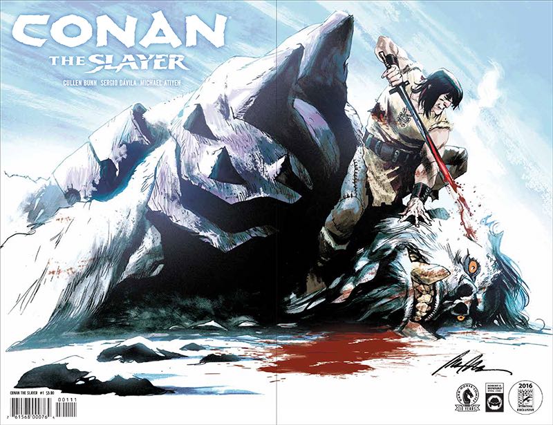 Conan the Slayer #1 SDCC Wraparound Variant $5.00 Limited Edition of 500 5 per person per day Conan the Slayer #1 SDCC Wraparound Variant $5.00 Limited Edition of 500 5 per person per day