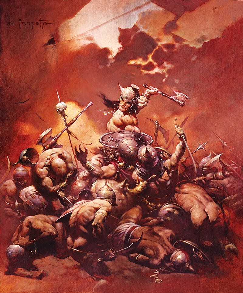 Frank Frazetta 'The Destroyer' Lithograph $100.00 16” x 20” lithograph. Officially approved by the Frazetta Estate. Signed and numbered by Frank Frazetta, Jr. Limited Edition of 100 1 per person per day Frank Frazetta 'The Destroyer' Lithograph $100.00 16” x 20” lithograph. Officially approved by the Frazetta Estate. Signed and numbered by Frank Frazetta, Jr. Limited Edition of 100 1 per person per day