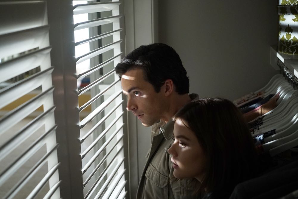 PRETTY LITTLE LIARS - "Tick-Tock Bitches" - It's life or death for one of the PLLs in "Tick-Tock, Bitches," the season seven premiere of Freeform's hit original series "Pretty Little Liars," airing TUESDAY, JUNE 21 (8:00 - 9:00 p.m. EDT). Fans can catch up on where the Liars left off with an all-day marathon of season six starting at 11:00 a.m. EDT and running up to the one-hour summer premiere at 8:00 p.m. EDT. (Freeform/Eric McCandless) IAN HARDING, LUCY HALE