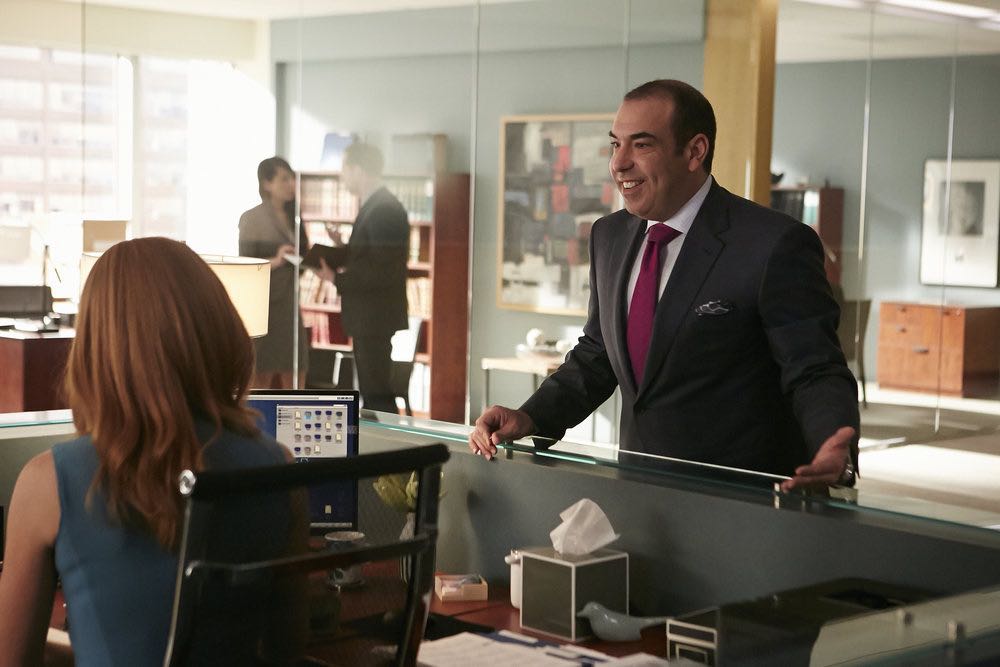 SUITS -- "Turn" Episode 604 -- Pictured: Rick Hoffman as Louis Litt -- (Photo by: Ian Watson/USA Network)