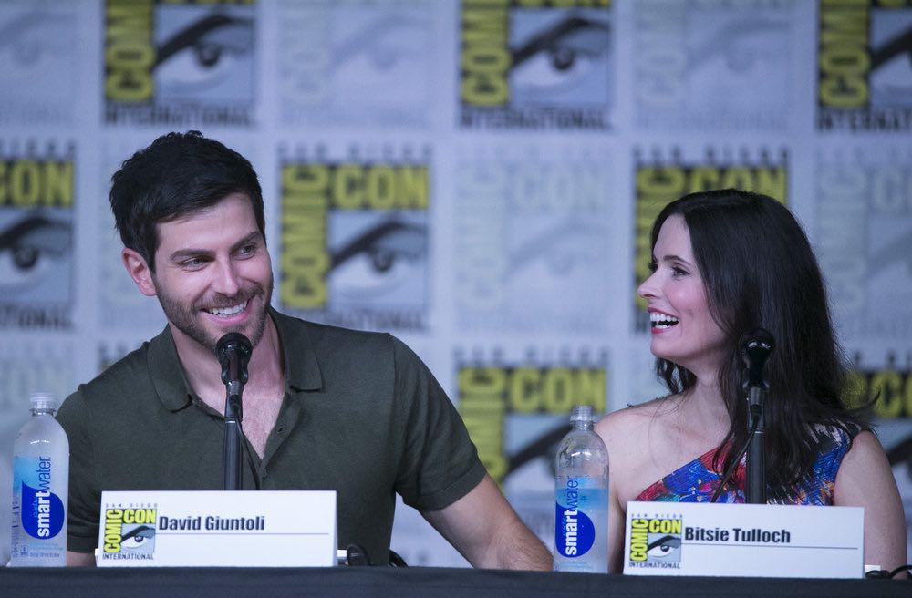 COMIC-CON INTERNATIONAL: SAN DIEGO 2016 -- "Grimm Panel" -- Pictured: (l-r) David Giuntoli, Bitsie Tulloch, Saturday, July 23, 2016, from the San Diego Convention Center, San Diego, Calif. -- (Photo by: Mark Davis/NBC)