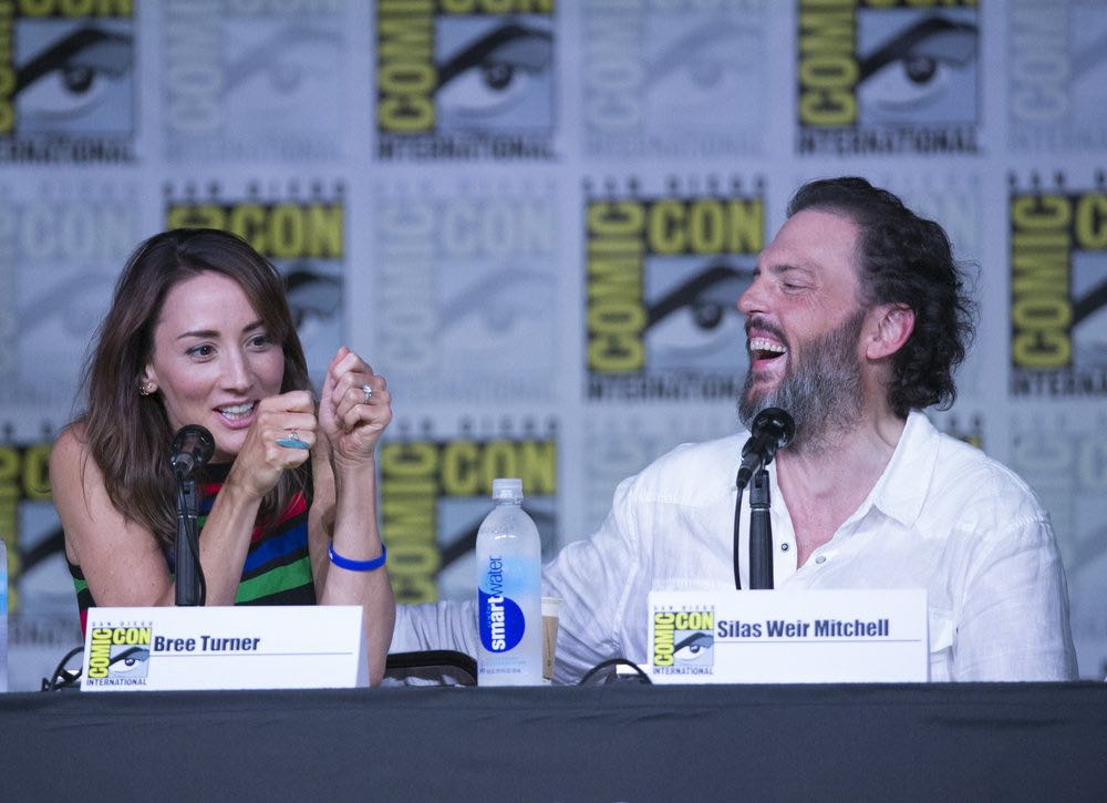 COMIC-CON INTERNATIONAL: SAN DIEGO 2016 -- "Grimm Panel" -- Pictured: (l-r) Bree Turner, Silas Weir Mitchell, Saturday, July 23, 2016, from the San Diego Convention Center, San Diego, Calif. -- (Photo by: Mark Davis/NBC)