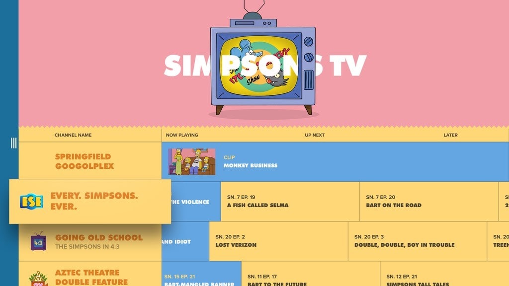 FXNOW-Simpsons TV