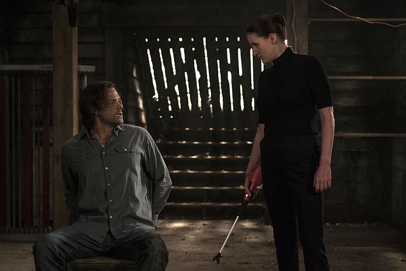 Supernatural -- "Keep Calm and Carry On" -- SN1201b_0113.jpg -- Pictured (L-R): Jared Padalecki as Sam and Bronagh Waugh as Ms. Watt -- Photo: Katie Yu/The CW -- é 2016 The CW Network, LLC. All Rights Reserved Supernatural -- "Keep Calm and Carry On" -- SN1201b_0113.jpg -- Pictured (L-R): Jared Padalecki as Sam and Bronagh Waugh as Ms. Watt -- Photo: Katie Yu/The CW -- é 2016 The CW Network, LLC. All Rights Reserved