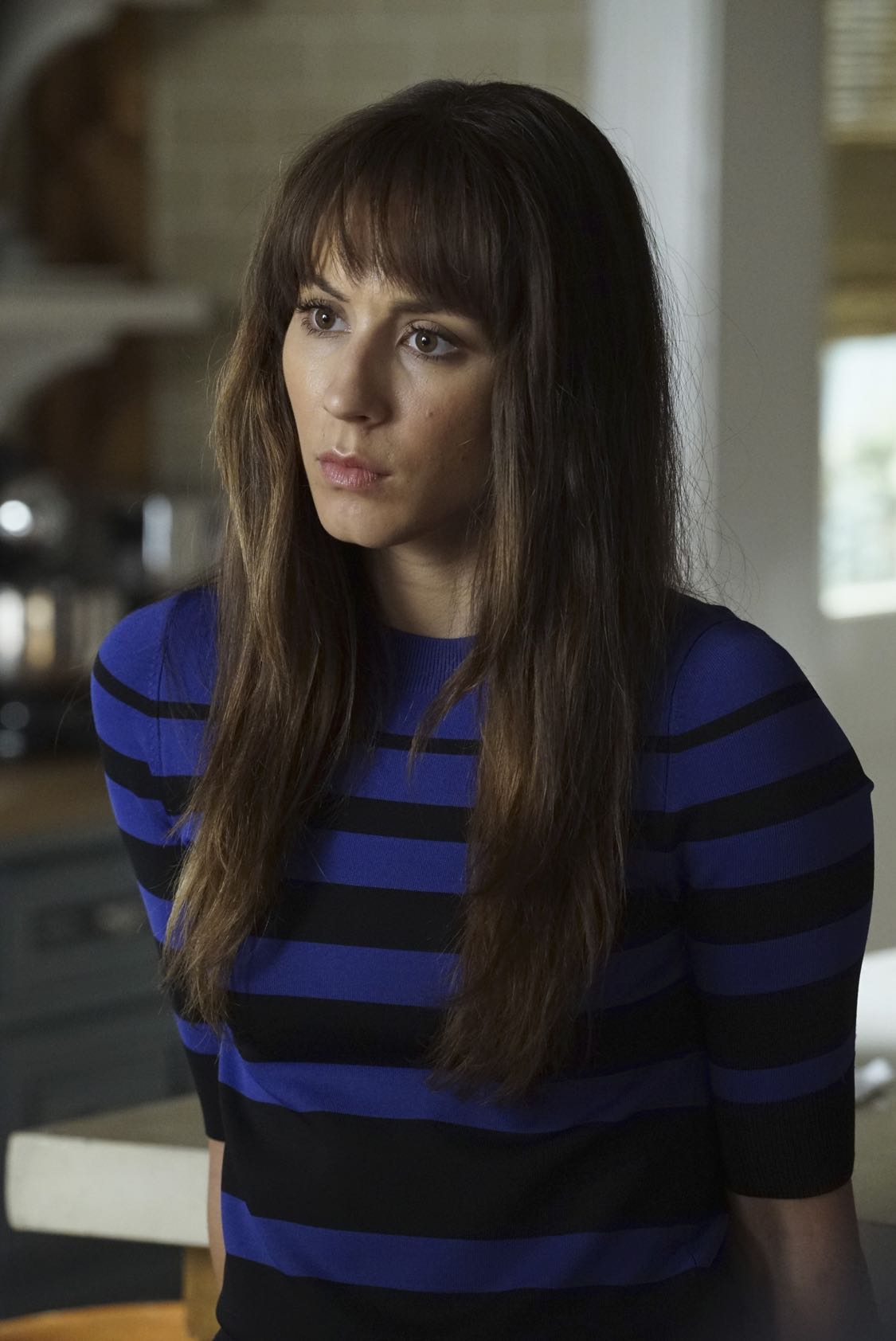 PRETTY LITTLE LIARS - "The Darkest Knight" - The PLLs confront old foes head-on and mayhem ensues in "The Darkest Knight," the summer finale of the hit original series "Pretty Little Liars," airing TUESDAY, AUGUST 30 (8:00-9:00 p.m. EDT). Fans can catch up on all of the drama with an all-day marathon of season seven starting at 11:00 a.m. EDT and running up to the one-hour summer finale at 8:00 p.m. EDT. (Freeform/Ron Tom) TROIAN BELLISARIO