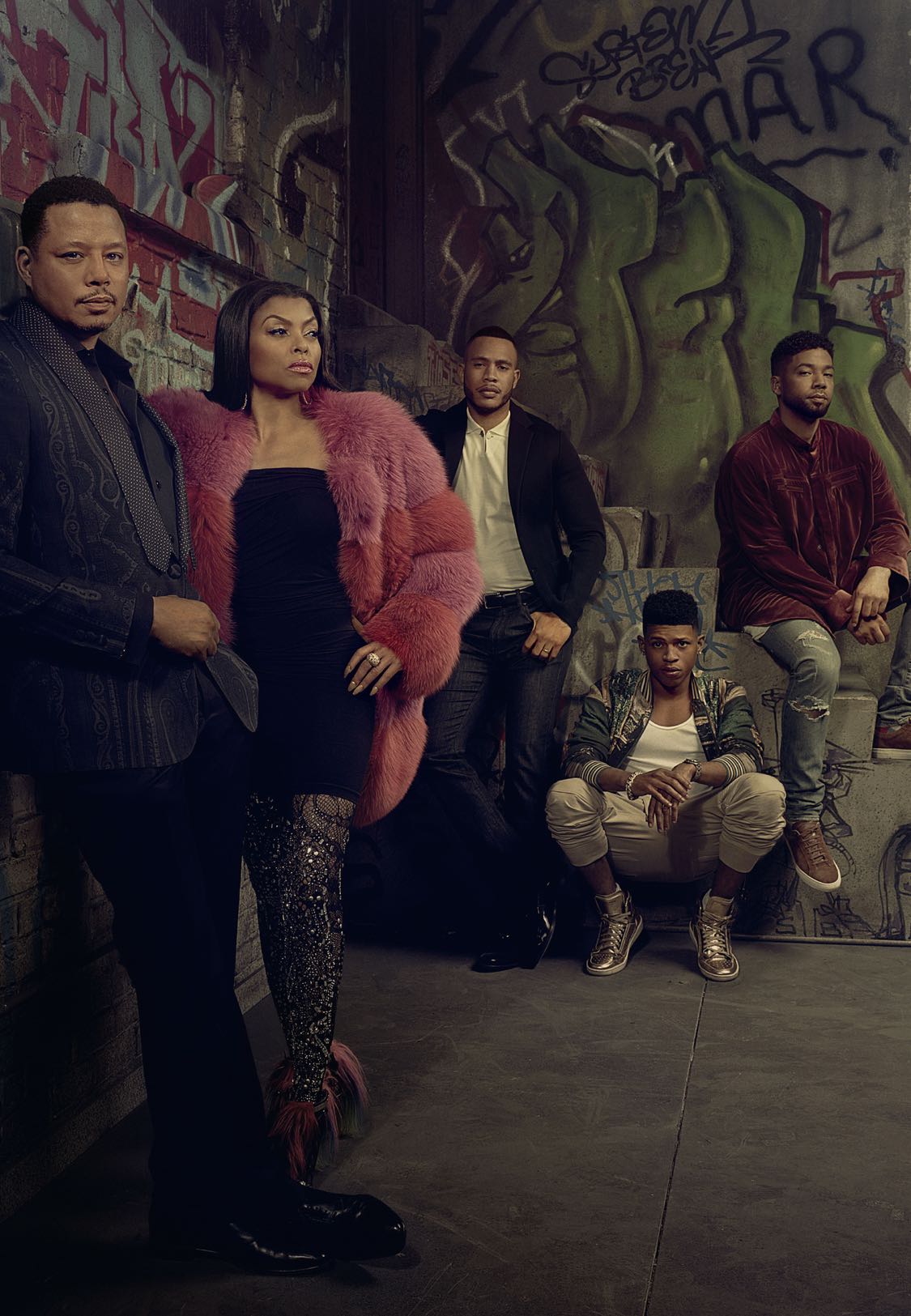 EMPIRE: Pictured L-R: Terrence Howard, Taraji P. Henson, Trai Byers, Bryshere Gray and Jussie Smollett on EMPIRE premiering Wednesday, Sept. 21 (9:00-10:00 PM ET/PT) on FOX. ©2016 Fox Broadcasting Co. CR: Michael Lavine/FOX
