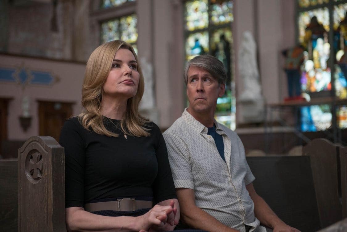THE EXORCIST: L-R: Geena Davis and Alan Ruck in the "Chapter Three: Let 'Em In" episode of THE EXORCIST airing Friday, Oct. 7 (9:00-10:00 PM ET/PT) on FOX. ©2016 Fox Broadcasting Co. Cr: Jean Whiteside/FOX